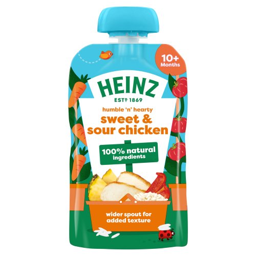 HEINZ SWEET & SOUR CHICKEN POUCH 10+M 180G