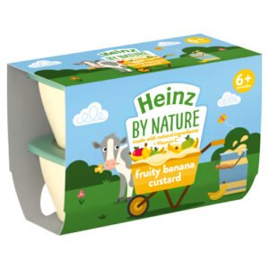 HEINZ FRUITY BANANA CUSTARD 4PK 100G