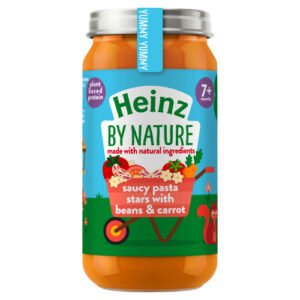 HEINZ BY NATURE SAUCY PASTA STARS WITH BEANS & CARROT 7+M 200G