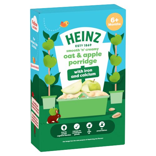 HEINZ BABY FOOD OAT & APPLE PORRIDGE 6+ MONTHS 125G