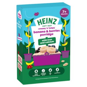 HEINZ BABY FOOD BANANA & BERRIES PORRIDGE 7+ MONTHS 200G