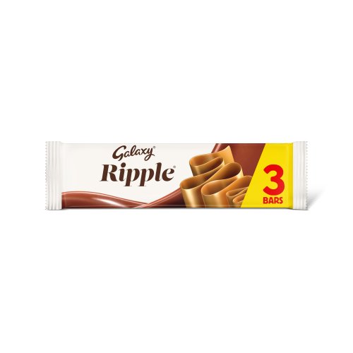 GALAXY RIPPLE MILK CHOCOLATE SNACK BARS 3PK 90G