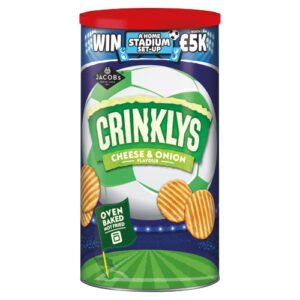 JACOB'S CRINKLYS CHEESE ONION BAKED SNACKS TUB 200G