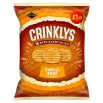 JACOB'S CRINKLYS CHILLI BEEF BAKED SNACKS SHARE BAG, 150G