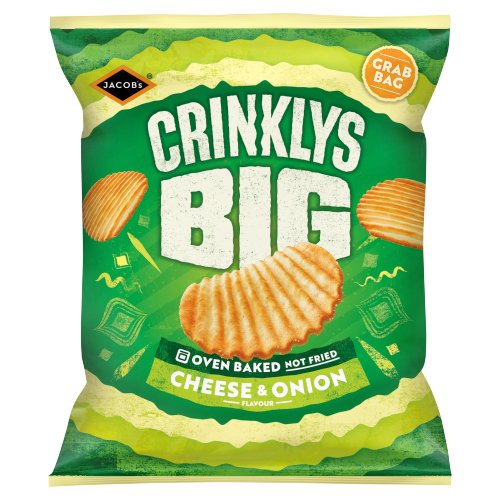 JACOBS CRINKLYS CHEESE & ONION GRAB BAG 45G