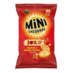 JACOB'S MINI CHEDDARS 30% LESS FAT CHEDDAR & SMOKED PAPRIKA SNACKS 115G