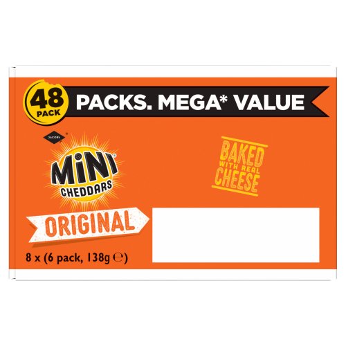 JACOB'S MINI CHEDDARS ORIGINAL BAKED SNACKS 6PK 23G