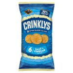 JACOB’S CRINKLYS SALT & VINEGAR 30% LESS FAT BAKED 6PK 23G