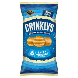 JACOB’S CRINKLYS SALT & VINEGAR 30% LESS FAT BAKED 6PK 23G