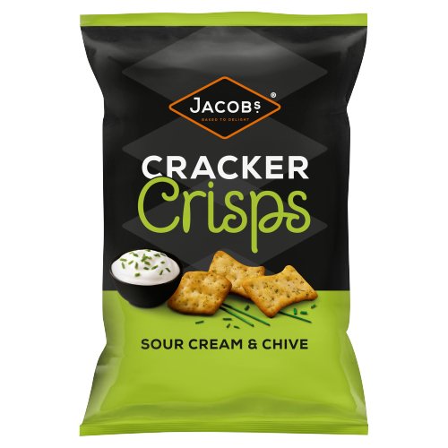 JACOB'S CRACKER CRISPS SOUR CREAM CHIVE SHARING BAG SNACKS 150G