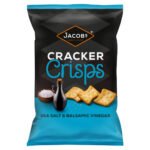 JACOB'S CRACKER CRISPS SALT & BALSAMIC SHARING BAG SNACKS 150G