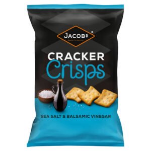 JACOB'S CRACKER CRISPS SALT & BALSAMIC SHARING BAG SNACKS 150G