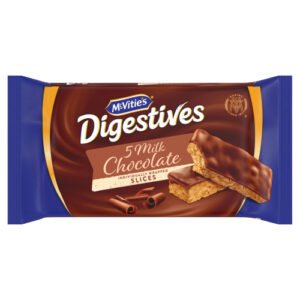 MCVITIE'S DIGESTIVES MILK CHOCOLATE SLICES CAKE BARS 5PK 114G