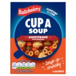 BATCHELORS CUP A SOUP MINESTRONE WITH CROUTONS 4 SACHETS 94G