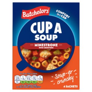 BATCHELORS CUP A SOUP MINESTRONE WITH CROUTONS 4 SACHETS 94G