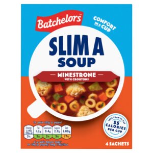 BATCHELORS SLIM A SOUP WITH CROUTONS MINESTRONE 4 SACHETS 61G