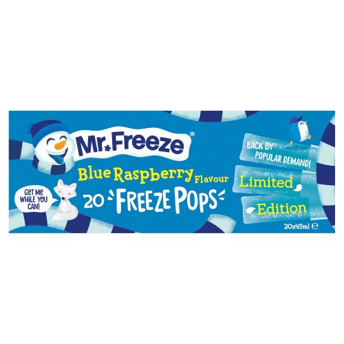 MR.FREEZE BLUE RASPBERRY FLAVOUR FREEZE POPS 20 X 45ML