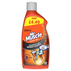 MR MUSCLE DRAIN GEL PLUGHOLE UNBLOCKER £4.49 500ML