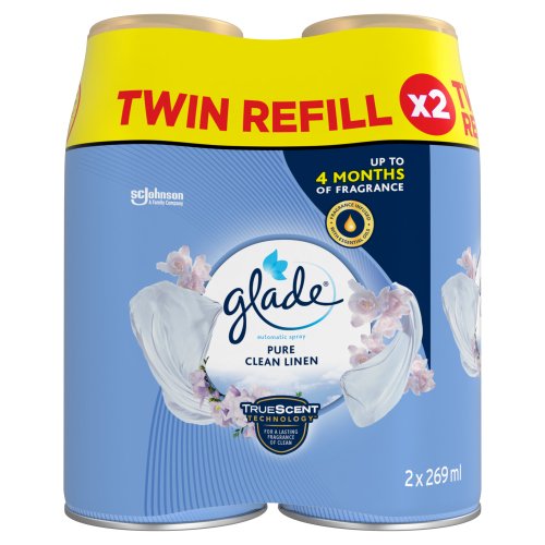 GLADE DOUBLE AUTOSPRAY REFILL CLEAN LINEN 2X269ML