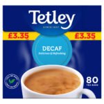 TETLEY DECAF TEA BAGS PMP £3.35 80S