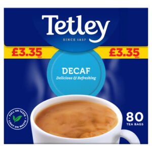 TETLEY DECAF TEA BAGS PMP £3.35 80S