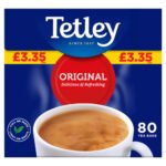TETLEY ORIGINAL TEABAGS 80S PMP £3.35 80S