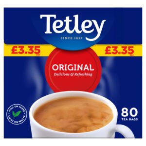 TETLEY ORIGINAL TEABAGS 80S PMP £3.35 80S