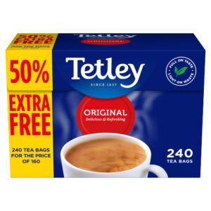 TETLEY TEABAGS 160S+50% EXTRA FREE 750G