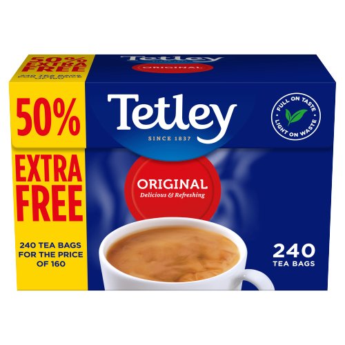 TETLEY TEABAGS 160S+50% EXTRA FREE 750G