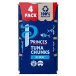 PRINCES TUNA CHUNKS 4PK IN BRINE 145G
