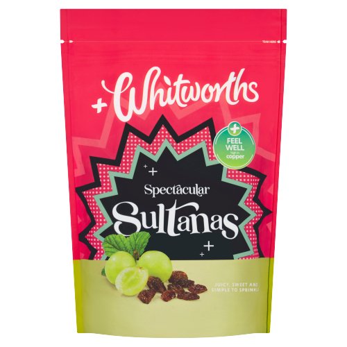 WHITWORTHS JUICY SULTANAS 325G-XMAS