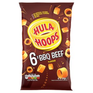 HULA HOOPS BBQ BEEF CRISPS 6PK 24G