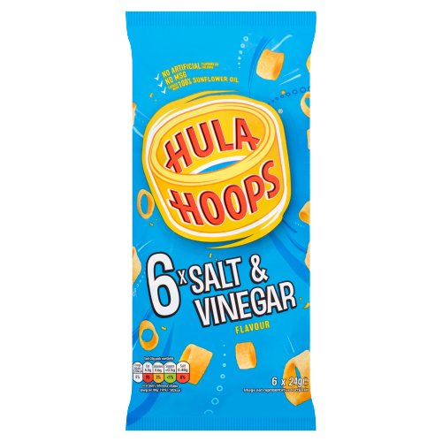 HULA HOOPS SALT & VINEGAR CRISPS 6PK 24G