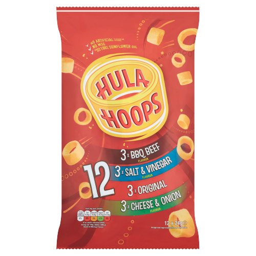 HULA HOOPS VARIETY CRISPS 12PK 24G