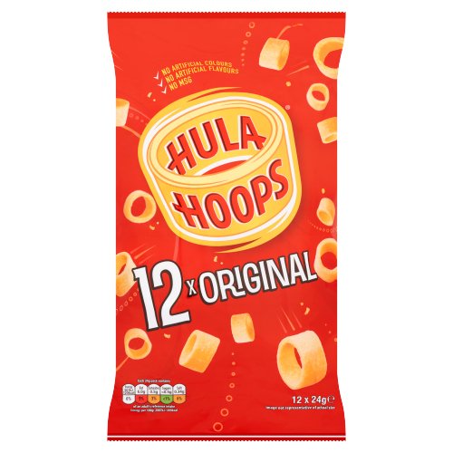 HULA HOOPS ORIGINAL CRISPS 12PK 24G