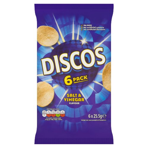 DISCOS SALT & VINEGAR CRISPS 6PK 25.5G