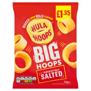 HULA HOOPS BIG HOOPS SALTED PMP £1.35 70G