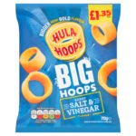 HULA HOOPS BIG HOOPS SALT & VINEGAR PMP £1.35 70G