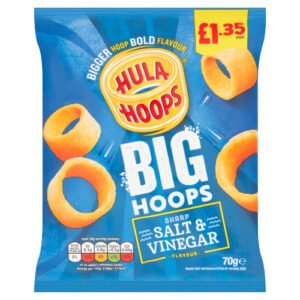 HULA HOOPS BIG HOOPS SALT & VINEGAR PMP £1.35 70G