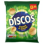 DISCOS CHEESE & ONION CRISPS PMP £1.35 70G