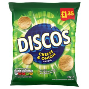 DISCOS CHEESE & ONION CRISPS PMP £1.35 70G