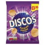 DISCOS PICKLED & ONION CRISPS PMP £1.35 70G