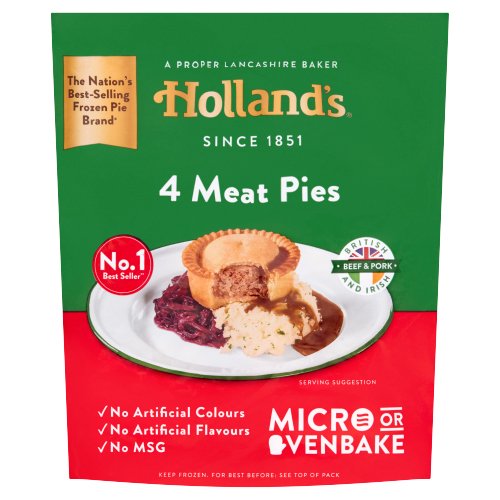 HOLLANDS 4 MEAT PIES 4PK