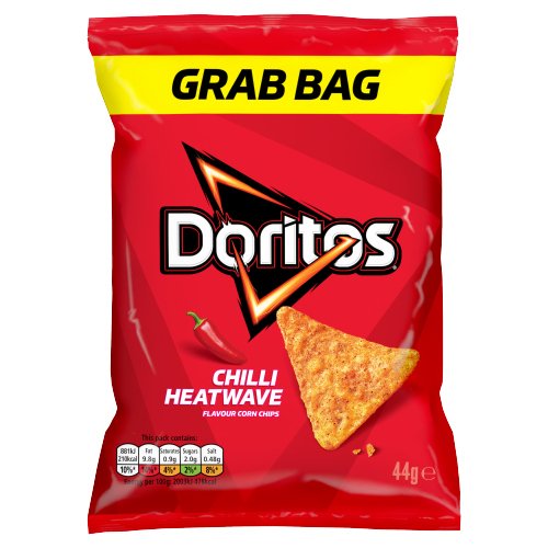 DORITOS CHILLI HEATWAVE CRISPS GRAB BAG TORTILLA CHIPS NHFSS 44G