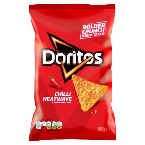DORITOS CHILLI HEATWAVE FLAVOUR CORN CHIPS 180G