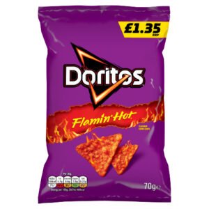 DORITOS EXTRA FLAMIN'HOT BAG PMP £1.35 15X 70G