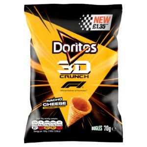DORITOS 3D CRUNCH NACHO CHEESE CRISPS PMP £1.35 70G
