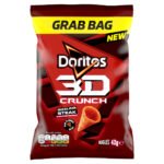 DORITOS 3D CRUNCH SIZZLING STEAK CRISPS GRAB BAG 42G