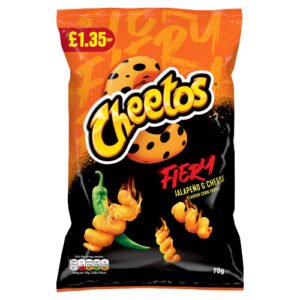 CHEETOS FIERY SNACKS JALAPEÑO & CHEESE CORN PUFFS PMP £1.35 70G