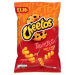 CHEETOS TWISTED SNACKS SWEET & SPICY CORN PUFFS PMP £1.35 85G